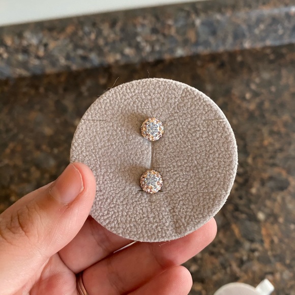 Hillberg & Berk 8mm Sparkle Ball Earrings-Ethereal - Picture 3 of 3